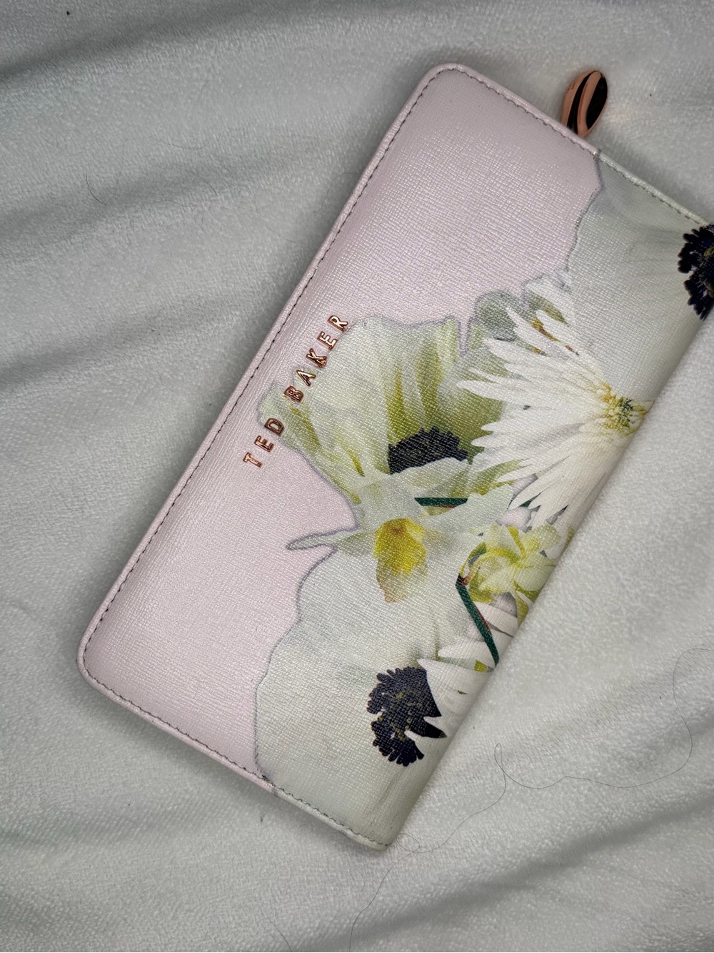 Ted Baker London Floral Zip Around Wallet Rose Gold Large Continental Wallet
